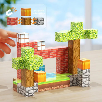 Magnetic Blocks Cubes – Jouet de construction sensoriel & éducatif