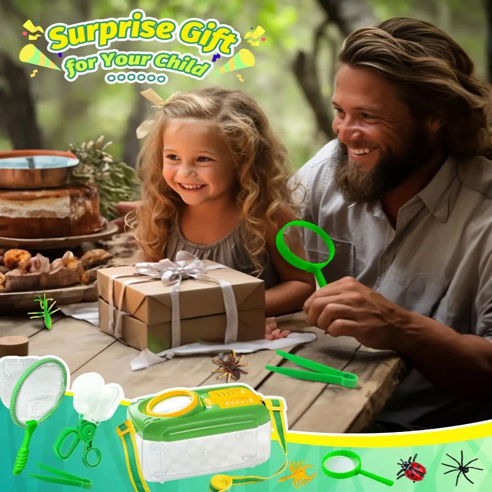 Kit d’Exploration Nature pour Enfants – Loupe, Boîte d’Observation et Accessoires Scientifiques