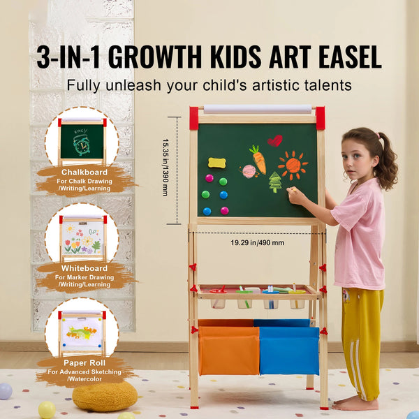 Tableau Éducatif Multifonction – Chevalet de Dessin et Lettres Magnétiques pour Enfants KIDZO