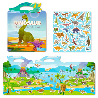 Hot New Children Scene Stickers DIY Hand-on Puzzle Sticker Books Reusable Cartoon Animal Learning Cognition Toys for Kids Gift
