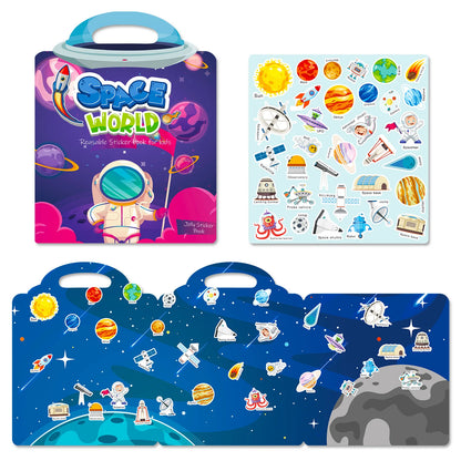 Hot New Children Scene Stickers DIY Hand-on Puzzle Sticker Books Reusable Cartoon Animal Learning Cognition Toys for Kids Gift