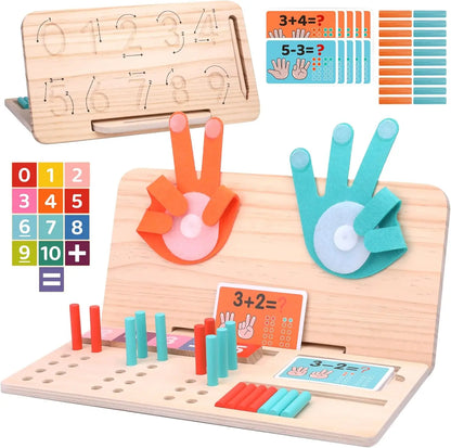 Jeu d’Apprentissage des Chiffres et des Opérations – Tableau Montessori en Bois