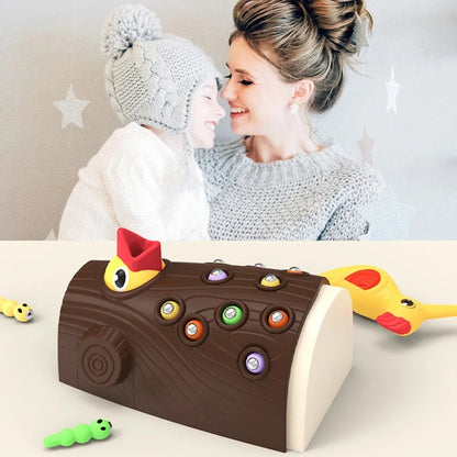 Intelligence Development Of Woodpecker Insect Catching Game Toy, Early Education Magnetic Fishing Toys for Children Kids Gifts KIDZO