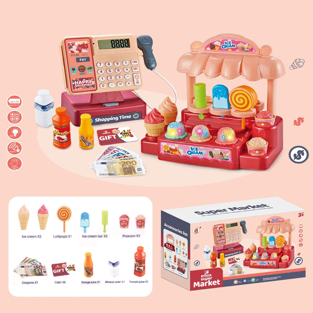 Mini Caisse Enregistreuse pour Enfants – Jeu de Supermarché “Shopping Time” KIDZO