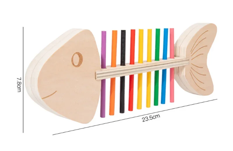 Jeu Éducatif Montessori “Poisson à Colorier” – Tri des Couleurs et Motricité Fine