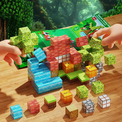 Magnetic Blocks Cubes – Jouet de construction sensoriel & éducatif