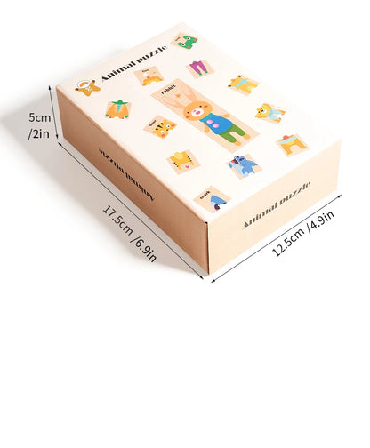 Puzzle Animaux en Bois Montessori – Jeu d’Assemblage Éducatif pour Enfants