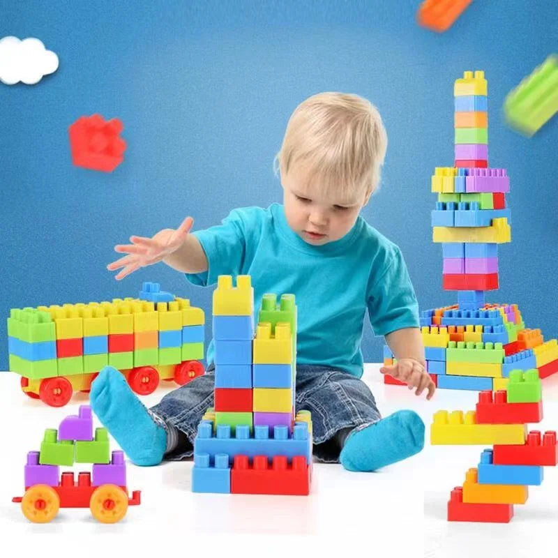 Jeu de Blocs de Construction Géants pour Enfants – 130 pièces colorées avec sac de rangement