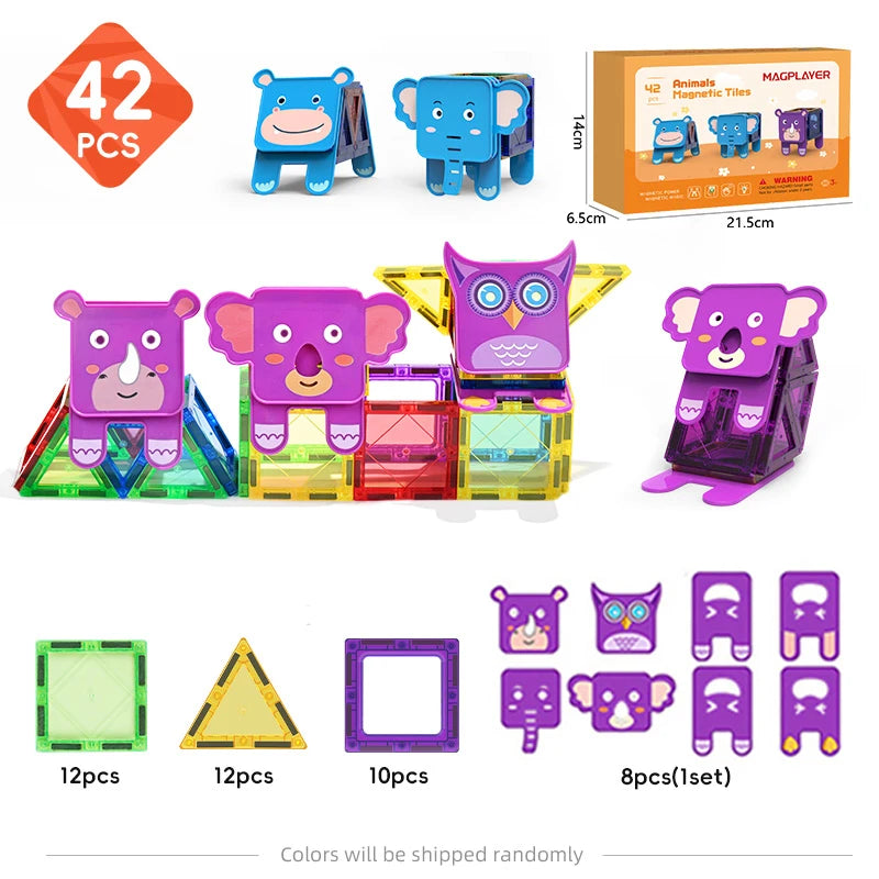 MagnetiBuild™ — Blocs de Construction Magnétiques Montessori (Set Éducatif Enfant)