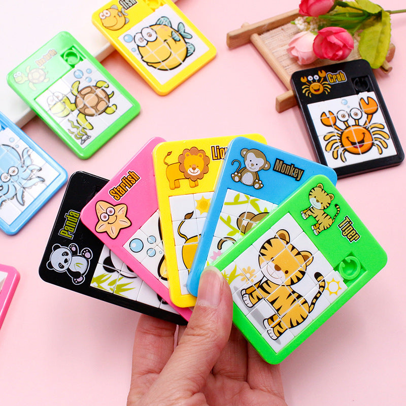 PuzMove- Jeu coulissant chiffres et animaux – Découverte ludique 5PCS