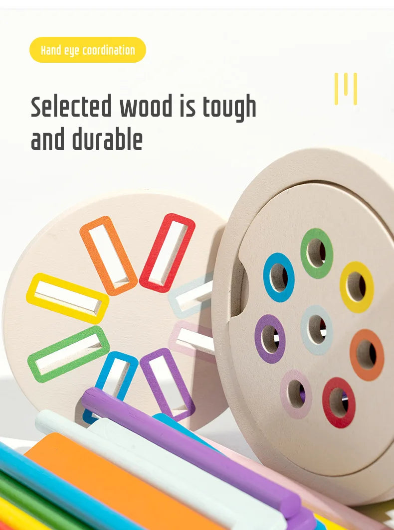 Jeu Éducatif Montessori en Bois – Tri des Formes et Couleurs