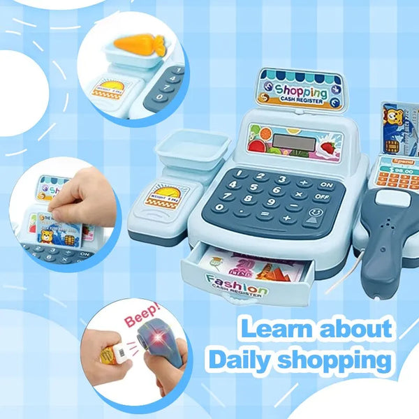 Caisse Enregistreuse Électronique pour Enfants – Jeu de Supermarché Interactif avec Sons et Lumières KIDZO