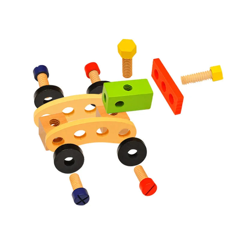 Mallette d’Outils en Bois pour Enfants – Jeu de Construction Éducatif