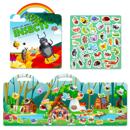 Hot New Children Scene Stickers DIY Hand-on Puzzle Sticker Books Reusable Cartoon Animal Learning Cognition Toys for Kids Gift