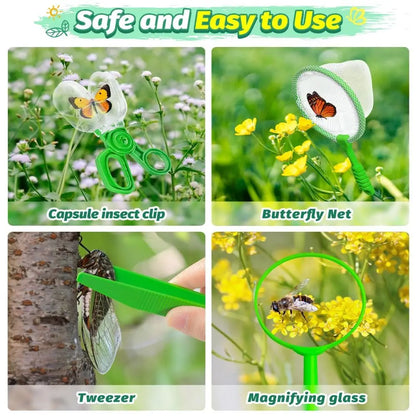 Kit d’Exploration Nature pour Enfants – Loupe, Boîte d’Observation et Accessoires Scientifiques