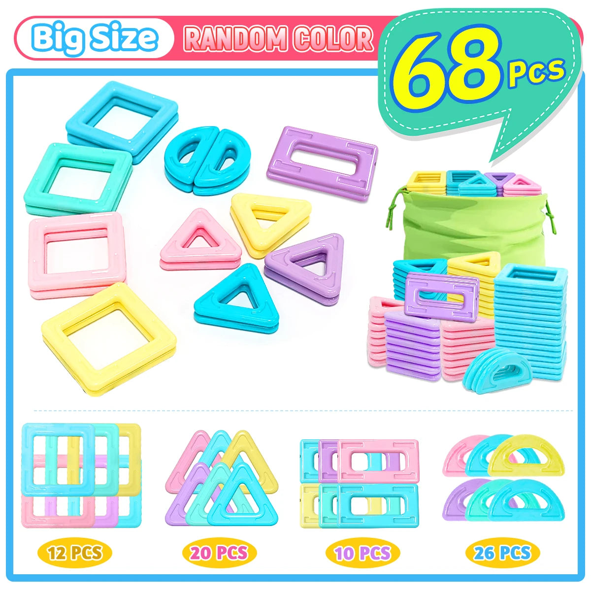 Set de blocs de construction magnétiques éducatif STEM KIDZO