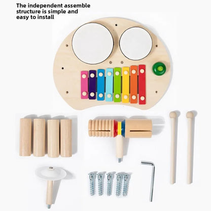 Instrument de Musique en Bois Arc-en-Ciel – Table Musicale Éducative pour Enfants KIDZO