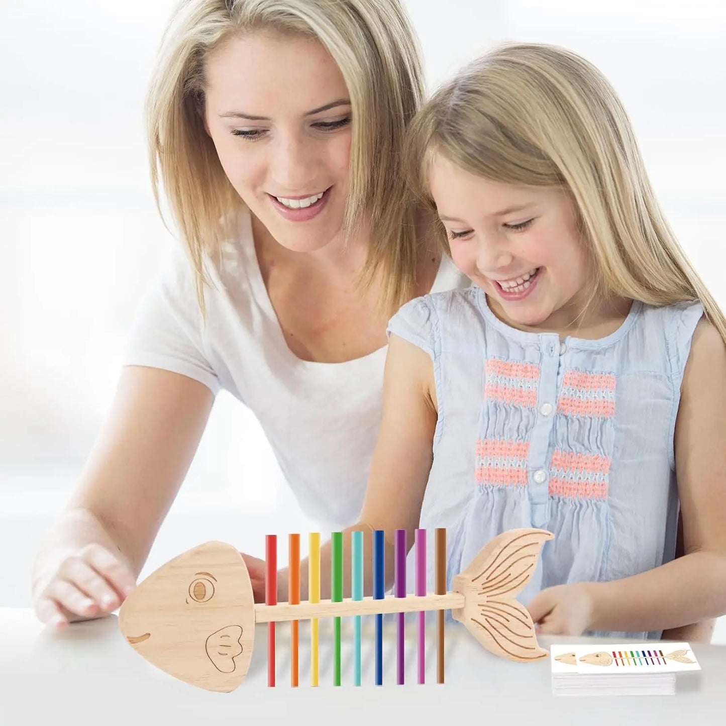 Jeu Éducatif Montessori “Poisson à Colorier” – Tri des Couleurs et Motricité Fine