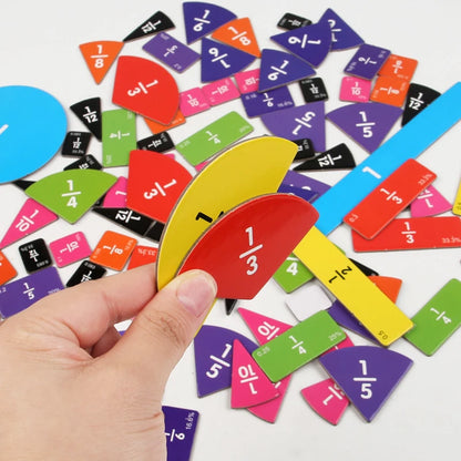 Kit Éducatif d’Apprentissage des Fractions – Jeu Montessori Mathématique